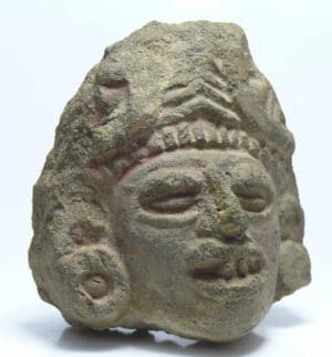 Précolombien - Tête en terre cuite - 1000 ap. J.-C.