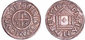 Louis 1er Le Pieux (814-840) - Denier au temple Louis 1er Le Pieux (814-840) - Denier au temple