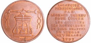 Directoire (1795-1799) - Module de 5 francs, essai de frappe au balancier par Tournu, 1797 Paris