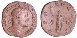 Maximin 1er - Sesterce (326-8, Rome) - La Paix