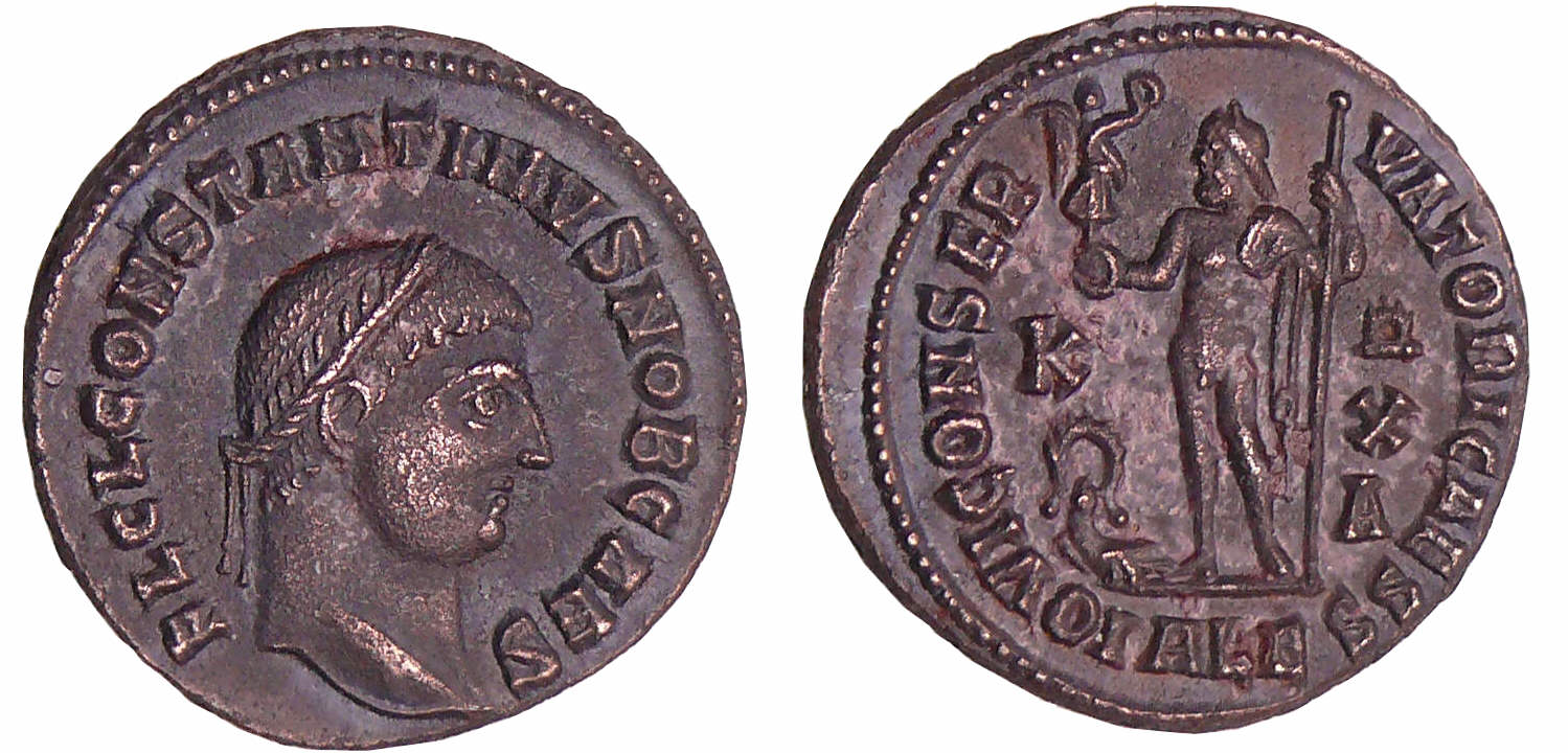 Constantin II - Follis (Alexandria) Unique revers inédit Constantin II - Follis (Alexandria) Unique revers inédit