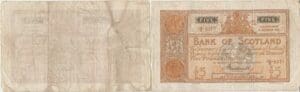Ecosse - Bank of Scotland, 5 pounds, 4th October 1916, signature P. Macdonald Ecosse - Bank of Scotland, 5 pounds, 4th October 1916, signature P. Macdonald