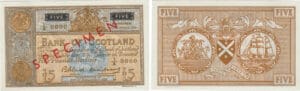 Ecosse - Bank of Scotland, 5 pounds, 14th September 1961 "SPECIMEN"