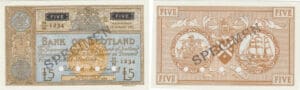 Ecosse - Bank of Scotland, 5 pounds, 14th August 1962 "SPECIMEN"