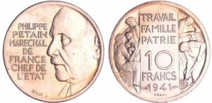 Etat Français (1940-1944) - Pétain -10 francs 1941 essai de Galle