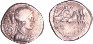 Carisia - Denier (46 av. J.-C.) Carisia - Denier (46 av. J.-C.)