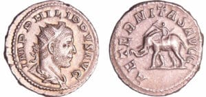 Philippe 1er - Antoninien (247, Rome) - Eléphant