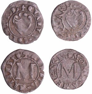 Les trois évêchés - Metz - Liard de billon 1593 et 1658 Les trois évêchés - Metz - Liard de billon 1593 et 1658