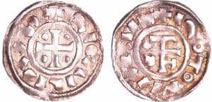 Normandie - Richard 1er et Hugues, archevêque de Rouen - Denier Normandie - Richard 1er et Hugues, archevêque de Rouen - Denier