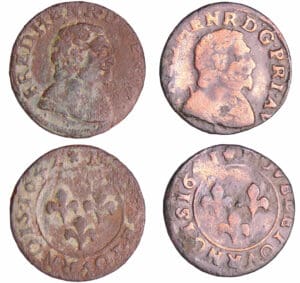 Principauté d'Orange - Frédéric-Henri - Lot de 2 double tournois 1641 et 1642 (Orange) Principauté d'Orange - Frédéric-Henri - Lot de 2 double tournois 1641 et 1642 (Orange)