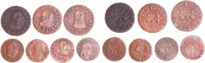Dombes - Principauté des Dombes - Lot de 3 doubles tournois et 4 deniers tournois Dombes - Principauté des Dombes - Lot de 3 doubles tournois et 4 deniers tournois