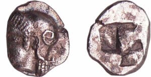 Marseille - Litra à la tête casquée (450-410 AC) Marseille - Litra à la tête casquée (450-410 AC)