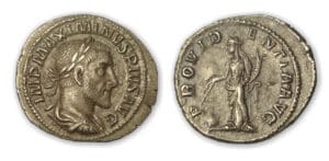 Maximin 1er - Denier (238, Rome) La Providence