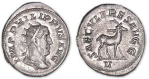 Philippe 1er - Antoninien (248, Rome) Cerf