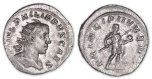 Philippe II - Antoninien (245-246, Rome) Philippe II debout