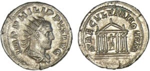 Philippe 1er - Antoninien (248, Rome) Temple Philippe 1er - Antoninien (248, Rome) Temple