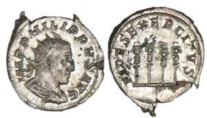 Philippe 1er - Antoninien (249, Rome) Enseignes