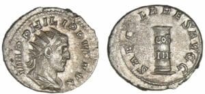 Philippe 1er - Antoninien (248, Rome) Cippe