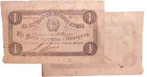 Argentine - El estado de Buenos Ayres - 1 peso 25.05.1858 Argentine - El estado de Buenos Ayres - 1 peso 25.05.1858