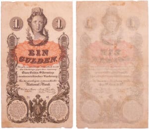 Autriche - Privilegirte Oesterreichische National -Bank - 1 gulden 01.01.1858 Autriche - Privilegirte Oesterreichische National -Bank - 1 gulden 01.01.1858