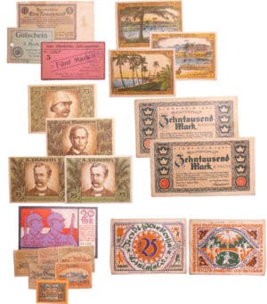 Allemagne - Lot de 20 billets de 1917 à 1923 Allemagne - Lot de 20 billets de 1917 à 1923