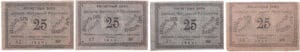 Russie - East Siberia, Far Eastern Republic - Lot de 4 billets, 25 roubles (1920)