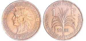 Guadeloupe - 1 franc 1921 Guadeloupe - 1 franc 1921
