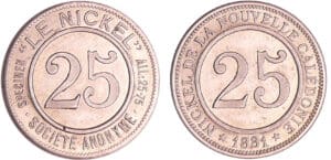 Nouvelle-Calédonie - 25 centimes1881 frappe monnaie Nouvelle-Calédonie - 25 centimes1881 frappe monnaie