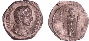 Julia Mamée - Denier (212-220, Rome) - Vesta Julia Mamée - Denier (212-220, Rome) - Vesta
