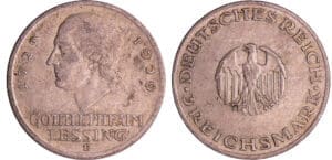 Allemagne - Deutsches Reich - 3 reichsmark 1929 E (Muldenhütten) Allemagne - Deutsches Reich - 3 reichsmark 1929 E (Muldenhütten)
