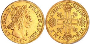 Louis XIII (1610-1643) - Louis d’or à la mèche courte - 1643 A (Paris) Louis XIII (1610-1643) - Louis d’or à la mèche courte - 1643 A (Paris)