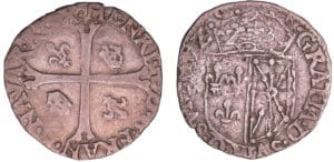 Henri IV (1589-1610) - Douzain de Navarre - 2ème type - 1592 (Saint-Palais) Henri IV (1589-1610) - Douzain de Navarre - 2ème type - 1592 (Saint-Palais)