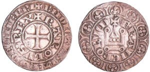Charles IV (1322-1328) - Maille blanche - 1ère émission (2 mars 1323)