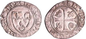 Charles VI (1380-1422) - Blanc guénar - 1er émission (11 mars 1385)Crémieu