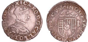 Lorraine - Duché de Lorraine - Charles III - Quart de teston au buste juvénile (Nancy) Lorraine - Duché de Lorraine - Charles III - Quart de teston au buste juvénile (Nancy)