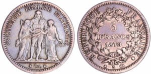 Troisième république (1871-1940) - 5 francs Hercule 1870 A (Paris)