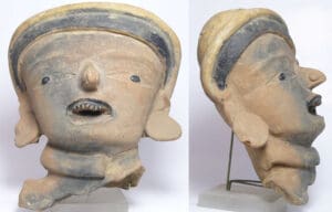 Précolombien - Mexique - Theotiuacan - Grande tête en terre cuite - 600 / 1000 ap. J.-C.