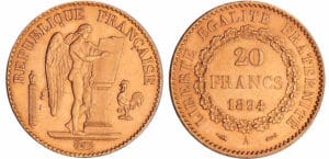 Troisième république (1871-1940) - 20 francs Génie 1894 A (Paris) Troisième république (1871-1940) - 20 francs Génie 1894 A (Paris)