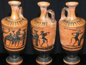 Grèce - Lécythe en terre cuite - 500 / 400 av. J.-C. Grèce - Lécythe en terre cuite - 500 / 400 av. J.-C.