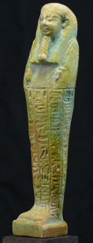 Egypte - 3ème période intermédiaire - Oushebti en fritte - 1069 / 747 av. J.-C. (21ème-24ème dynastie)