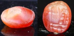 Mésopotamie - Cachet en cornaline - 3000 / 2500 av. J.-C. Mésopotamie - Cachet en cornaline - 3000 / 2500 av. J.-C.