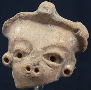 Précolombien - Mexique - Veracruz - Masque en terre cuite - 400 / 1000 ap. J.-C.
