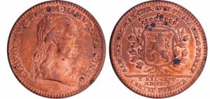 Pays-Bas Autrichien - Conté de Flandres - Leopold II 1790-1792) - Jeton argent 1791 (Namur)