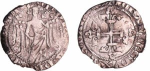 Belgique - Duché du Brabant - Jean Ier (1268-1294) - Double esterlin à l'ange, à partir de 1277 (Bruxelles)