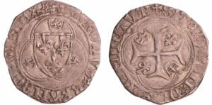 Charles VIII (1483-1498) - Blanc à la couronne - Saint-Lô