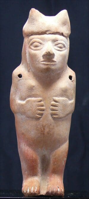 Précolombien - Pérou - Culture Mochica III - Statuette votive en terre cuite - 100 / 500 ap. J.-C.