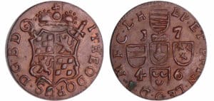 Belgique - Principauté de Liége - Jean Théodore de Bavière (1744-1763) - Liard 1746