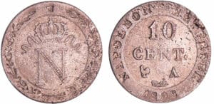 Napoléon 1er (1804-1814) - 10 centimes 1808 A (Paris)