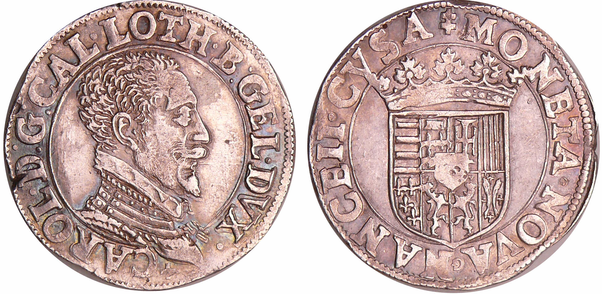 Lorraine - Duché de Lorraine - Charles III - Teston au buste vieux au col plat (Nancy) Lorraine - Duché de Lorraine - Charles III - Teston au buste vieux au col plat (Nancy)