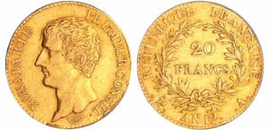Bonaparte premier consul (1799-1804) - 20 francs An 12 A (Paris)